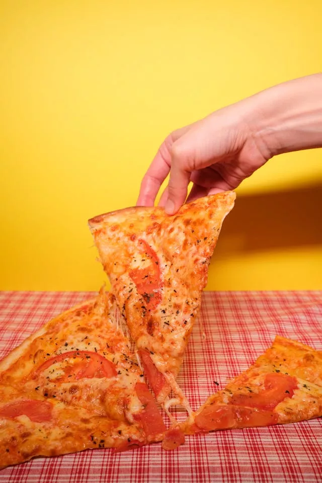 Freshly made pizza at Sergios in Kirk Hallam