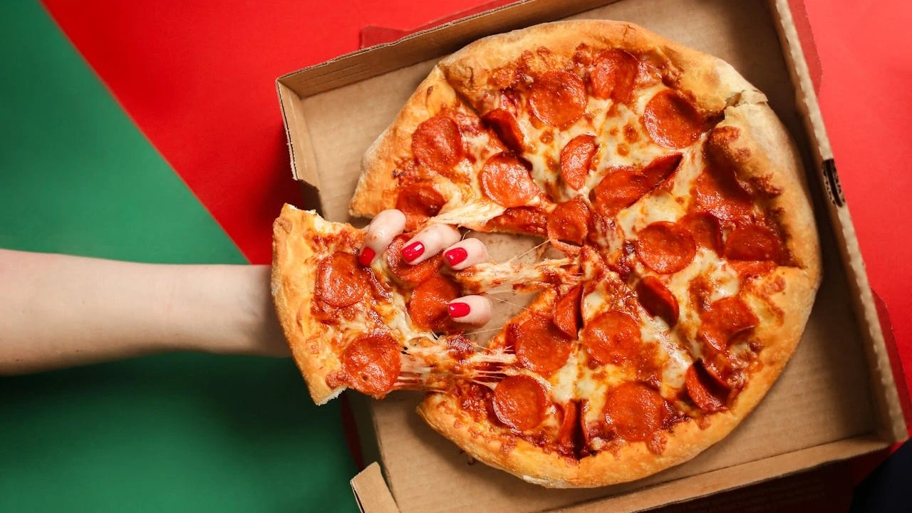 Freshly made pizza at Sergios, Kirk Hallam